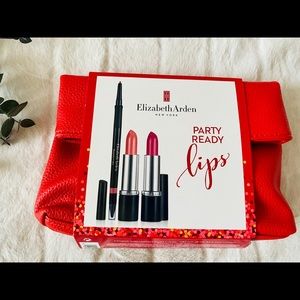 NEW - Elizabeth Arden 4-Pc Party Red Lips Set